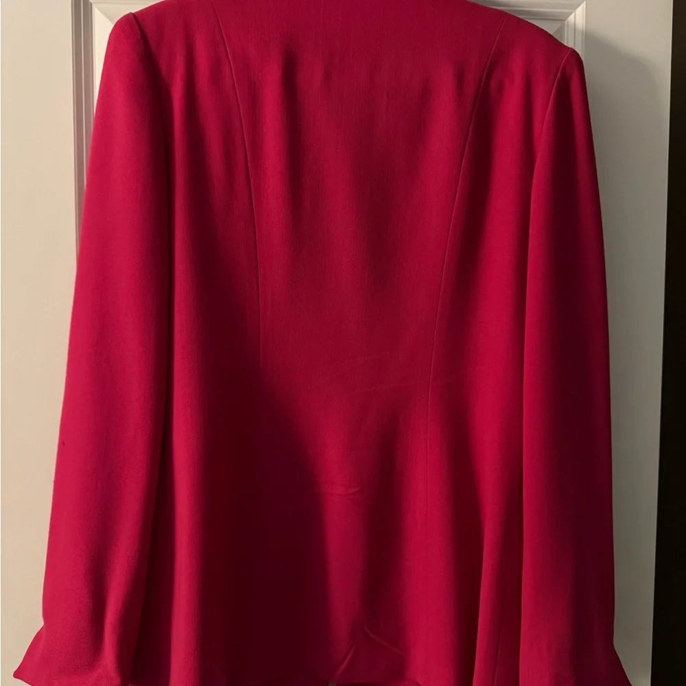 Christian Dior Women's Pink Jacket with Black Velvet Accents